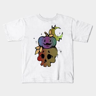 pumpkin skull Kids T-Shirt